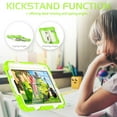 thumbnail image 4 of Allytech Case for iPad Mini 6th Gen 2021(8.3 inch), iPad Mini 6 Case with Pencil Holder, Rugged Kickstand Hard Plastic and Soft Silicone Shock Resistant Kidsproof Case with Shoulder Strap, Green, 4 of 6