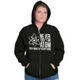 thumbnail image 4 of Never Trust An Atom Science Nerd Joke Unisex Fleece Graphic Zip Up Hoodie Brisco Brands 2X, 4 of 5