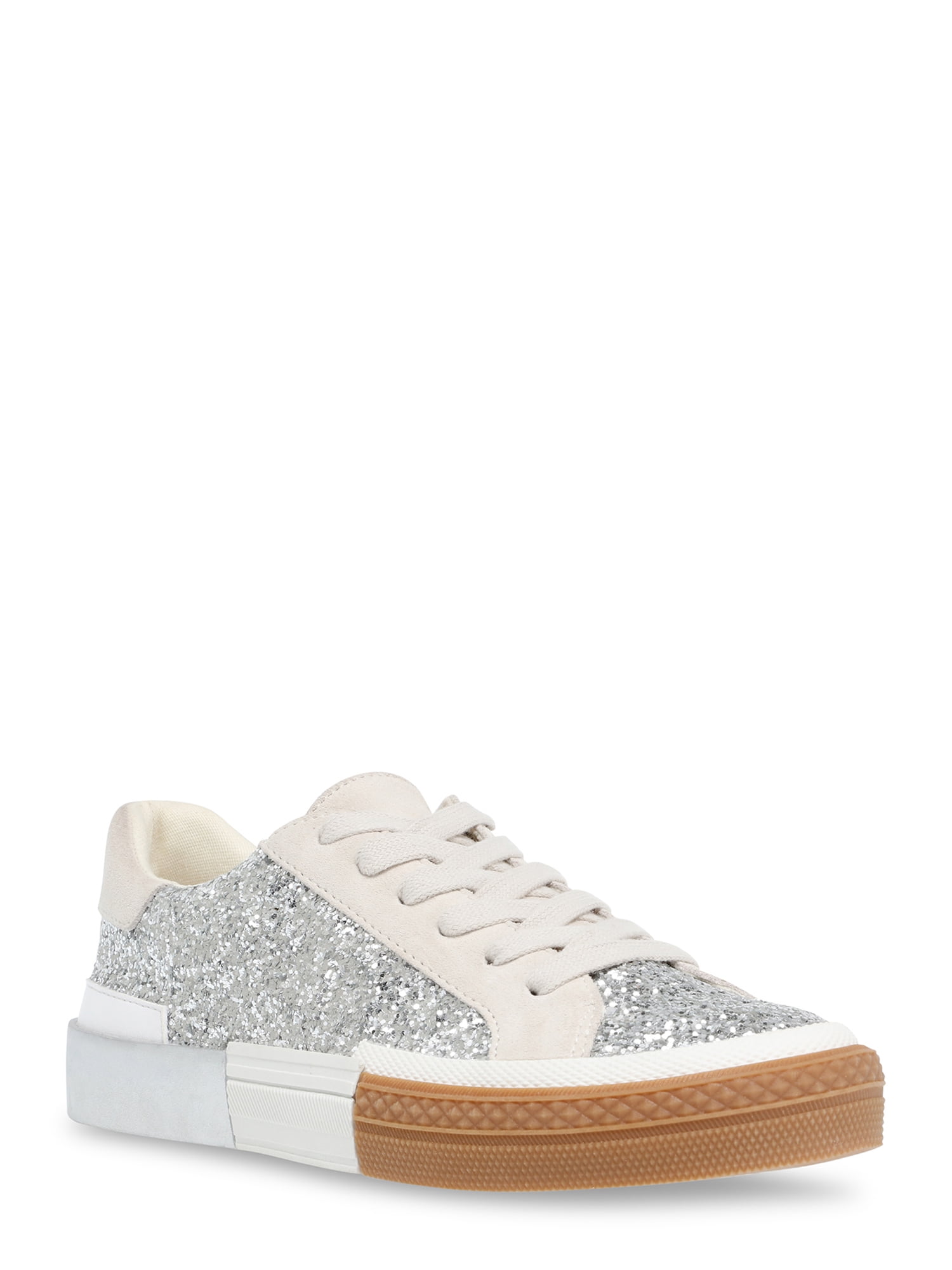 Steve Madden Women's Embark Glitter Low Top Sneaker - Walmart.com