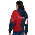 thumbnail image 2 of Women's Starter Navy/Red Atlanta Braves Curve Ball Full Zip Hoodie Sweatshirt, 2 of 2