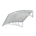 thumbnail image 2 of Tcbosik 40" x 32" Window Door Overhang Awning, Entry Door Exterior Awning Cover for Rain and Snow Protection, Transparent & White Holder, 2 of 8