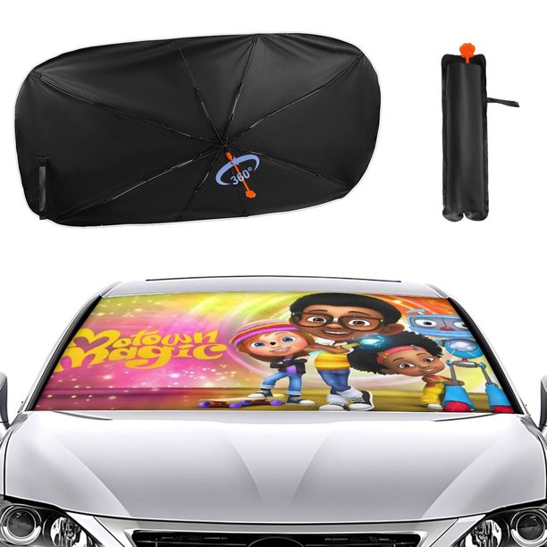 Motown Magic Sombrilla Solar para Auto - Protector de Parabrisas Plegable | Cortina Solar Delantero | Bloqueo UV y Aislamiento de Calor 133x73cm