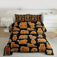 thumbnail image 3 of Homewish Underwater Animal Capybara Bedding Comforter Set,Brown Black Twin Comforter Sets,Lovely Kapibara Bedding Set For Kids,Luxury Bedroom Decor Reversible,2pcs, 3 of 9