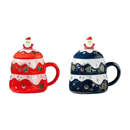 

Ceramic Christmas Mug Creatively Painted Tea Cup for Daily
