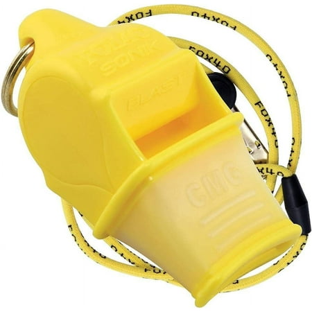 UPC: 0066143999366 | Fox 40 Sonik Blast CMG Pealess Safety Whistle 120+ dB Yellow – 9203-0208
