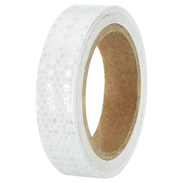 Uxcell 1 rollo de cinta reflectante, cinta reflectante impermeable, cinta de advertencia de seguridad, reflector para camiones y coches, blanca, 1 pulgada x 33 pies