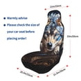 thumbnail image 4 of Honeii Vintage Blue Floral Wolf Print Car Seat Covers 2 Pieces, Full Set Universal Seat Covers for Cars, Waterproof Auto Seat Protectors, 4 of 7