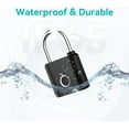 thumbnail image 3 of RYALOCK fingerprint padlock, made of zinc alloy material IP65 waterproof and weatherproof padlock, with fingerprint recognition function, suitable for fence doors, gym storage cabinets, 3 of 8
