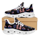thumbnail image 1 of Zapatillas deportivas informales con diseño de bandera de EE. UU. para mujer, transpirables, con cordones, para caminar, con estampado de calavera y bandera estadounidense, 1 of 6
