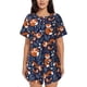 thumbnail image 1 of Balery Cute Foxes Conjunto de Pijama para Mujer con Estampado, Dos Piezas de Manga Corta y Shorts, Ropa de Dormir Suave con Cuello Redondo y Bolsillos-Medium, 1 of 6