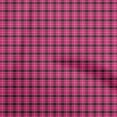thumbnail image 1 of oneOone Cotton Flex Fuschia Pink Fabric Check Dress Material Fabric Print Fabric By The Yard 40 Inch Wide, 1 of 4