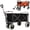 Black-4, variant on LuckyNote Heavy Duty Fishing Beach Cart, Collapsible Wagon with 9.85" All-Terrain Wheels for Sand, 550lb Capacity Garden Cart with Rod Holders & Umbrella Holder