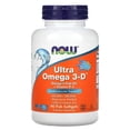 thumbnail image 1 of NOW FOODS ULTRA OMEGA 3-D, 600 EPA / 300 DHA 90 SOFTGELS, 1 of 3