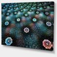 thumbnail image 2 of Blue Flowers on Alien Planet - Floral Canvas Art Print, 2 of 4