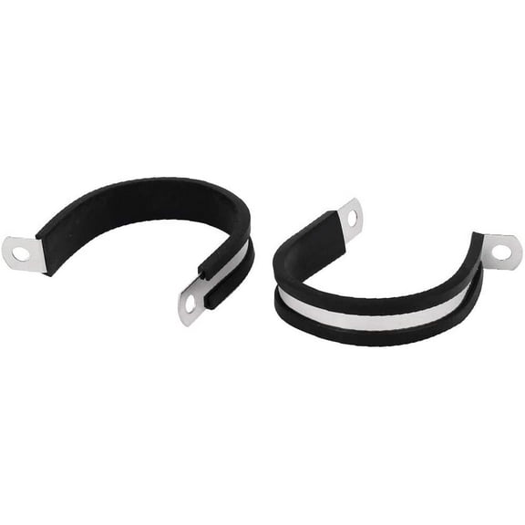 New 44mm Dia Featured EPDM Rubber Lined reliable efficacy P Clips Cable Hose Pipe Clamps Holder 2pcs(id:6f1 0c e6 ae6)