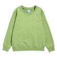 thumbnail image 4 of Ccpelsie Toddler Boy Cotton Crewneck Sweatshirt Kids Lightweight Long Sleeves with Stripe Fall Fashion Tops(Green,11-12 Years), 4 of 5