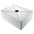 thumbnail image 4 of ANZZI Roine 24 In. Farmhouse Apron Front Man Made Stone Single Bowl Kitchen Sink in Matte White, 4 of 5
