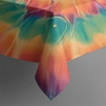 thumbnail image 4 of Colorful Rainbow Tie Dye Spiral Pattern Rectangle Tablecloth 60"x120",Waterproof Polyester Rectangle Table Cloth, Wipeable Spillproof Polyester Tablecloth for Dining, Camping, Indoor and Outdoor, 4 of 6