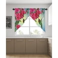 thumbnail image 4 of Swag Curtains, Spring Summer Hummingbird Rod Pocket Kitchen Curtains Valances Tier Curtains Swag Valance Curtains for Bedroom Living Room 28" x 36", 2 Panels, 4 of 6