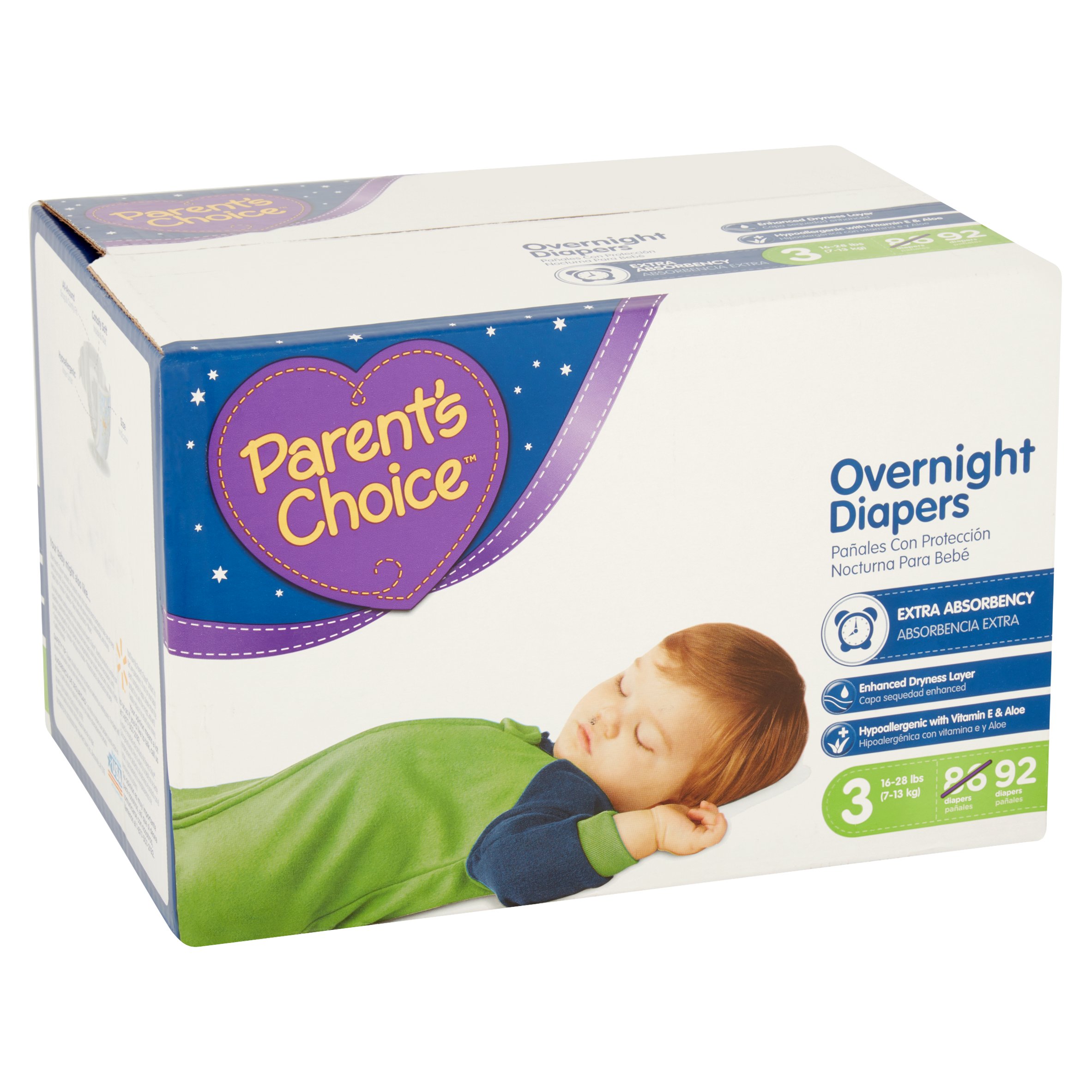 Parent's Choice Overnight Diapers, Size 3, 92 Diapers - image 4 of 5