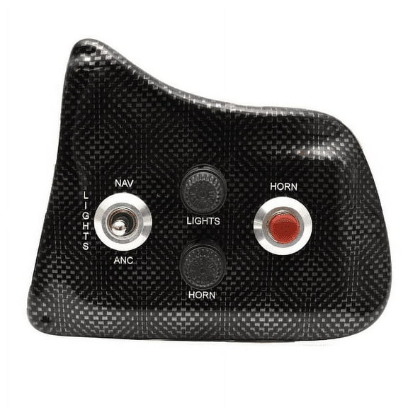 Tracker Boat Switch Panel 169384 | 5 1/2 x 4 5/8 Inch Carbon Fiber