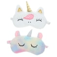 thumbnail image 1 of 2 uds antifaz para dormir unicornio cubierta para ojos protección ocular antifaz de felpa antifaz para dormir para mujeres, 1 of 7