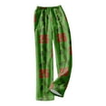 thumbnail image 7 of Adult Fashion Christmas Print Casual Pants with Drawstring Elastic Waist, Comfortable Sleepwear and Loungewear Trousers for Home Use,Green,M, 7 of 7