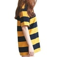 thumbnail image 7 of Wuffmeow Women's Elbow Sleeves Top Round Neck Slim Fit Tee Casual Striped Shirt, 7 of 7