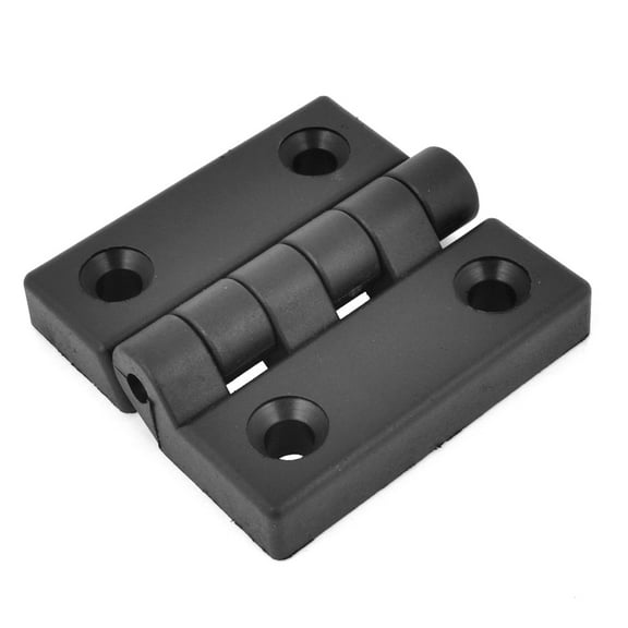 Unique Bargains 65mm x 65mm Black Plastic Furniture Ball Bearing Hinge for Door