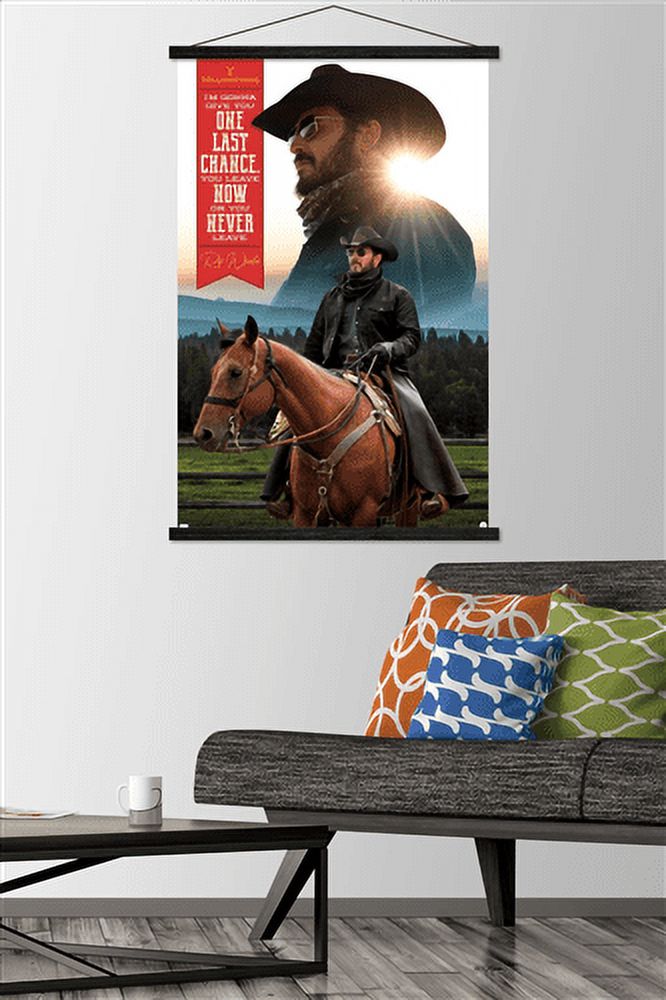 Yellowstone - Rip Wall Poster with Magnetic Frame, 22.375" x 34"