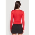 thumbnail image 5 of Womens Iris Square Neck Ruched Side Long Sleeve Top, 5 of 5