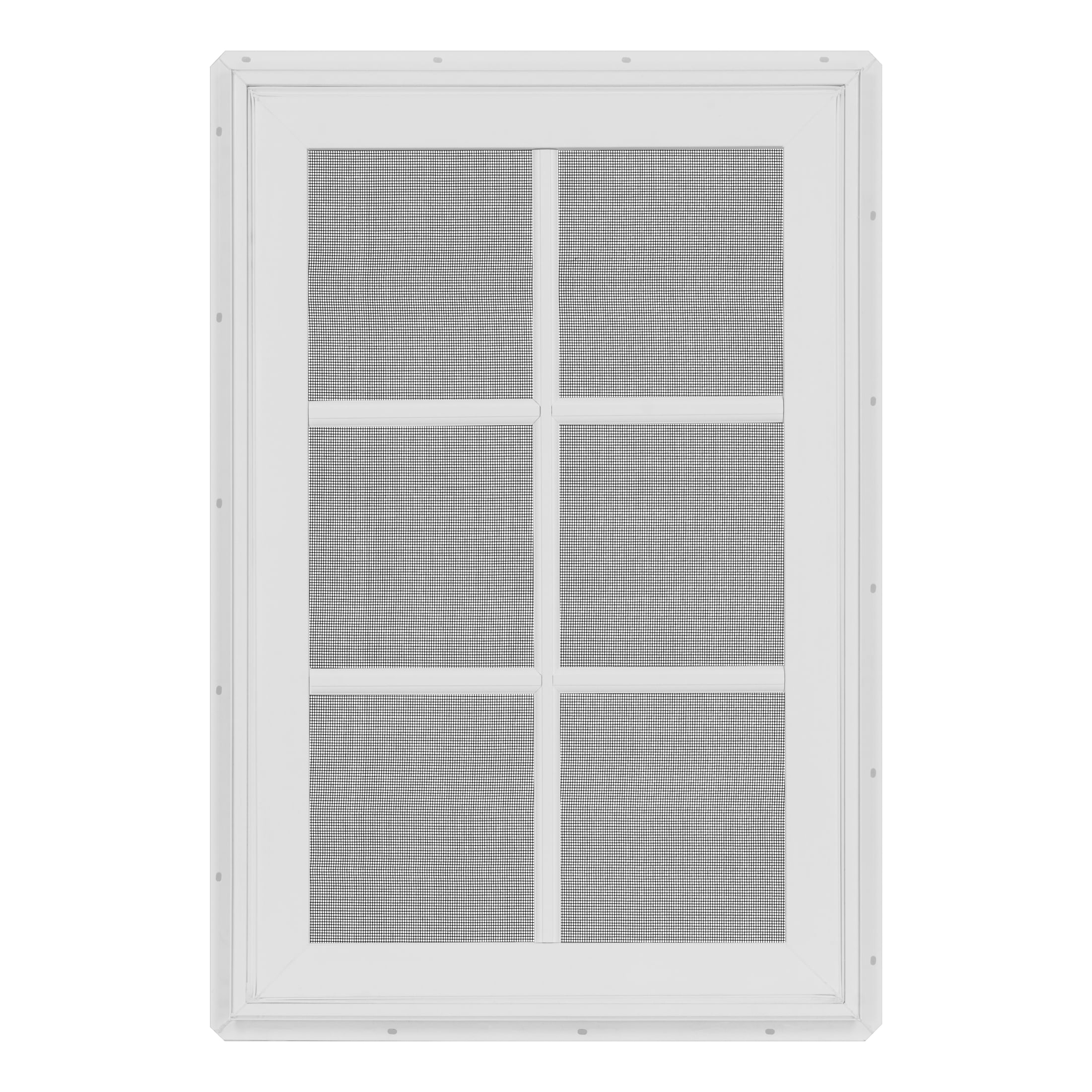 24 in. x 36 in. White Vinyl Double-Pane Insulated Left-Hand Casement Window with SDL Grids and Screen