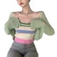 thumbnail image 1 of Chaleco de punto sin mangas para mujer, camiseta sin mangas de punto para mujer, chaleco de punto sin mangas de verano, top de punto con tirantes finos, integración sin costuras, 1 of 9