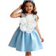 thumbnail image 1 of Faldas Plisadas para Niñas Color Sólido de Moda Y Cómodo Tridimensional Floral Embellecido sin Mangas Falda Hinchada, 1 of 9