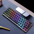 thumbnail image 1 of mecánico para juegos de 61 teclas, resistente a derrames, reemplaza a prueba de agua con Cable, diseño en inglés de EE. UU., compacto, Hugo Teclado mecánico, 1 of 10