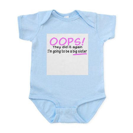 

CafePress - Oops Big Sister Infant Bodysuit - Baby Light Bodysuit Size Newborn - 24 Months