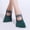Green, variant on Linvycle Women's Five Toe Yoga Socks with Non Slip PVC Dots, Open Back Strap Split Toe Barre Pilates Slipper Socks, Breathable Cotton Blend Anti-Skid Floor Workout Socks