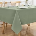 thumbnail image 5 of Inosoo Faux Linen Fabric Rectangle Tablecloth, 60"x84" Stain and Wrinkle Resistant Washable Table Cover, Sagr Green, 5 of 13