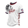 thumbnail image 3 of 2026 Soccer Cup Crew Neck Short Sleeve T-Shirt for Men, Scottish Plaid Lion Graphic Tee - British Heritage Print Casual Summer Top for Daily Wear & Party White L, 3 of 5