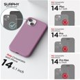 thumbnail image 2 of (4 in 1  for iPhone 14 Case Compatible with MagSafe (6.1 inch, 2022), with 2 Pack Screen Protector + Camera Cover, Liquid Silicone Phone Case (Lilac Purple), 2 of 14