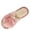 Pink Slippers, variant on Women Satin Bow Pom Pom Decor Ribbed Open Toe Slide Slippers, Soft Warm Winter Indoor Sandals, Sweet Cute Trendy Lightweight Daily Comfort Ladies House Footwear Black 44
