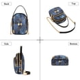 thumbnail image 3 of FORMRS Crossbody Bag for Women Quilted Travel Shoulder Cell Phone Purse with Chain Strap Handbag, Blue Geometric Pattern, 3 of 7