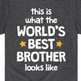thumbnail image 3 of Instant Message - Worlds Best Brother - Toddler & Youth Short Sleeve Graphic T-Shirt, 3 of 6