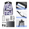 thumbnail image 6 of Vsdgher Daisies Flowers Print Unisex Large Capacity Bookbag Schoolbag Casual Daypack for High School/College/Teens/Travel/Work, 6 of 8