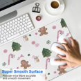 thumbnail image 4 of Long Mouse Pads for Desk,White Christmas Gingerbread Man Pattern Desk Mats on Top Of Desks, Desk Mouse Pad Extra Large with 3mm Non-Slip Base and Stitched Edge for Gaming,Office,Work,Home 31.5x11.8in, 4 of 5
