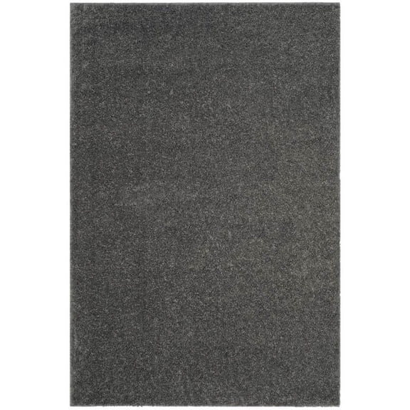 SAFAVIEH Arizona Cady Solid Shag Area Rug, Dark Grey, 5'1" x 7'6"