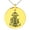 Gold, variant on Stainless Steel Nautical Anchor Ship Helm Wheel Engraved Small Medallion Circle Charm Pendant Necklace