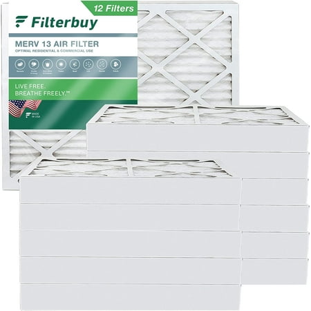 

Filterbuy 17x20x4 MERV 13 Pleated HVAC AC Furnace Air Filters (12-Pack)