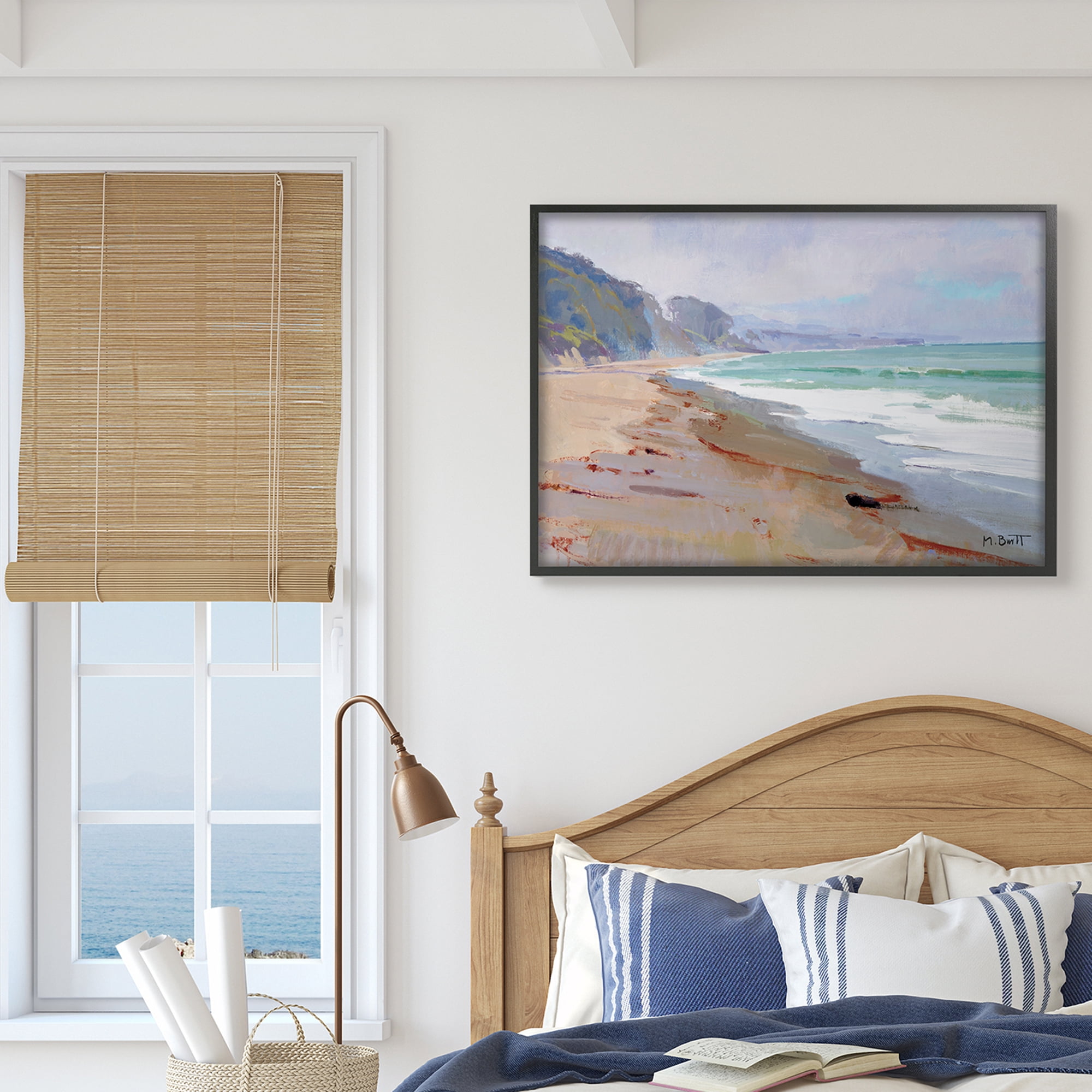 Stupell Industries Low Tide Nautical Beach Landscape Wet Sand,24 x 30,Designed by Marcia Burtt