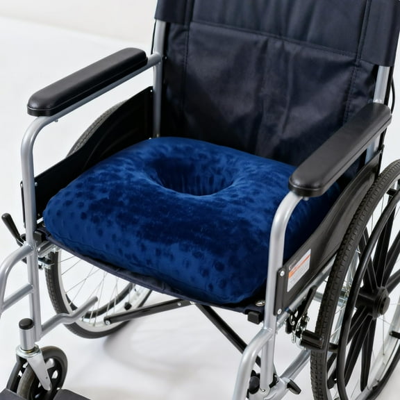 RoamReady Donut Pillow for Bed Sores Treatment Buttocks, Wheelchair Cushion Bedsore Pressure Relief Pillow, Sciatica Cushion with Non-Slip Base for Tailbone Pain, Hemorrhoid, Pregnancy, Elderly(Blue)